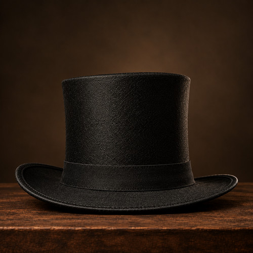 Black top hat men - black, men’s