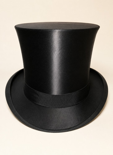 Antique top hat collapsible - hat,