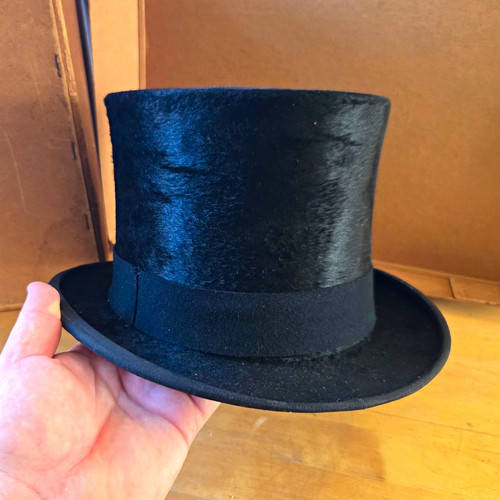 Vintage silk plush top hat - vintage,