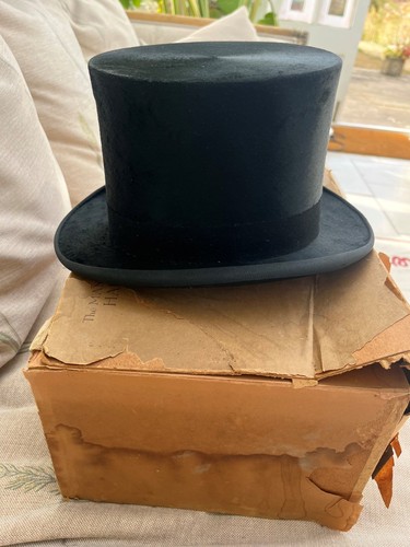 Antique silk top hat - hat, the