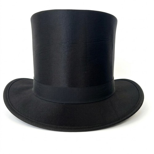 Collapsible black silk - top, hat