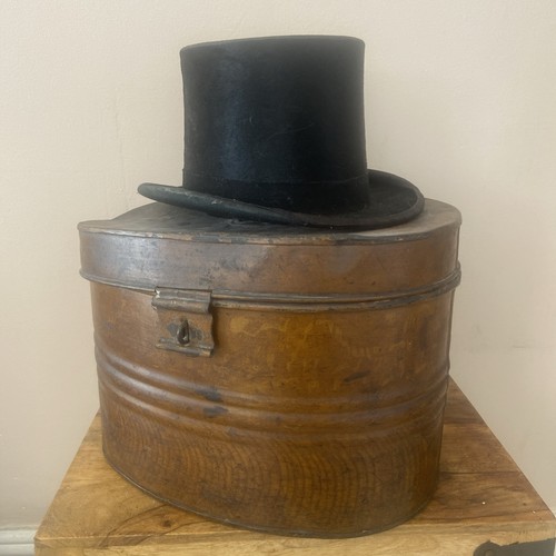 Victorian silk plush top hat - plush,