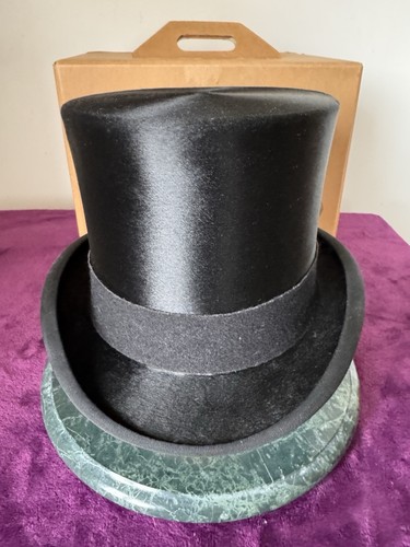 Black silk top hat dunn - black,