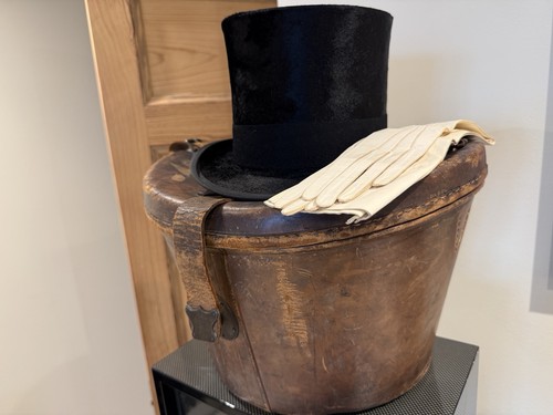 Silk top hat - leather, carry