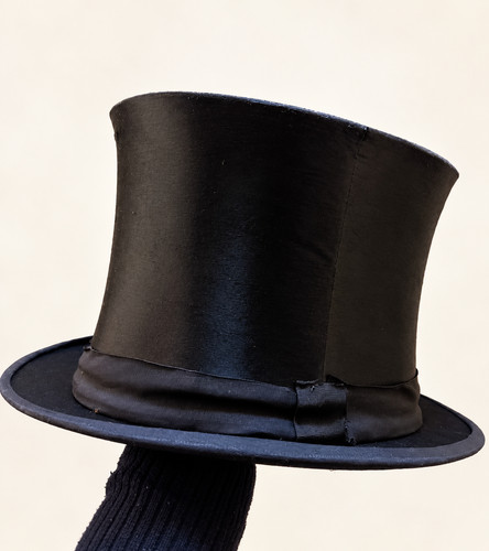 Antique collapsible top hat - antique,
