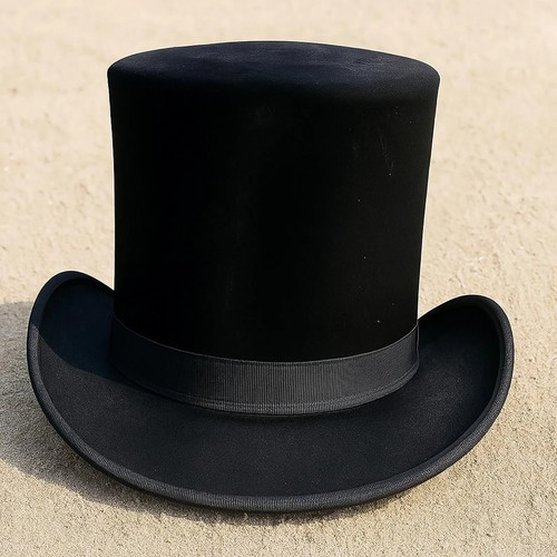 Black silk top hat classic - black, hat,